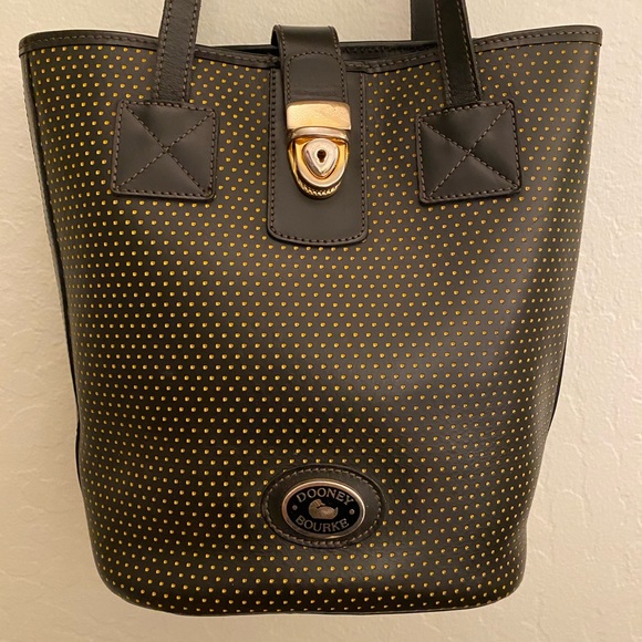 Dooney & Bourke Black Perforated Bucket Bag - Picture 3 of 7
